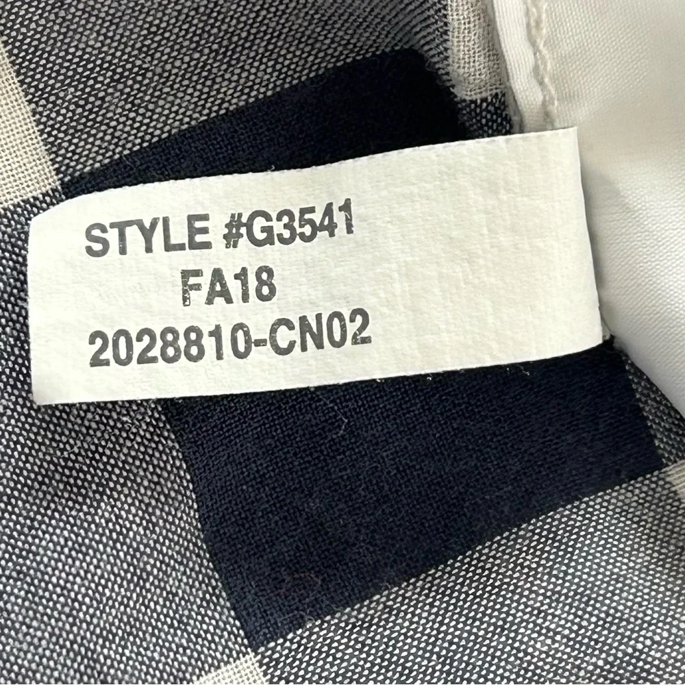 J. CREW Women's Navy Gingham Top, Size M